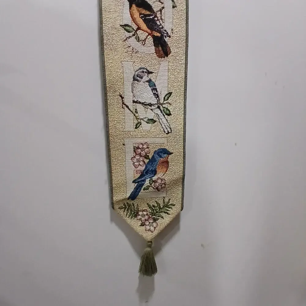 N F Shumaker Pallen Welcome Bird Tapestry Wall Hanger Bird Watchers Alphabet...
